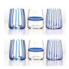 set bicchieri amicasa df25324 bluestripe trasparente/blu 6pz