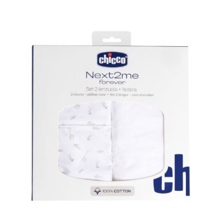 set lenzuola chicco 09101130910990 next2me forever per culla nuvola