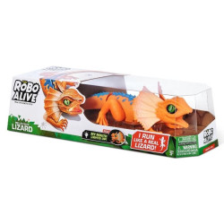 figurina zuru robo alive robotic lizard 10cm arancione
