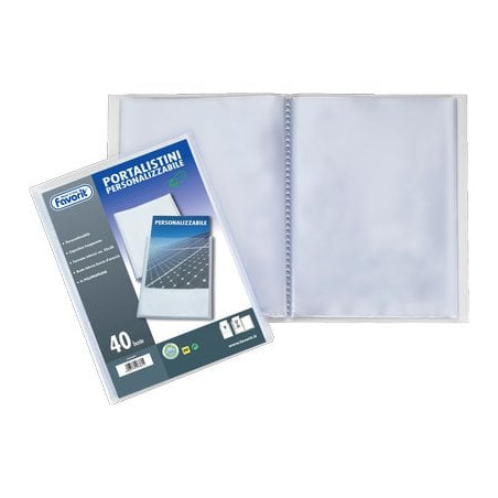 Portalistini a buste fisse favorit 22x30 120 personalizzabile spn