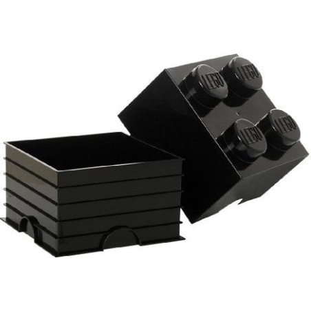 contenitore mattoncino lego 4 bottoncini nero [40031733]