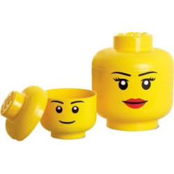 contenitore giocattoli room copenhagen a forma di ragazza lego 8.5l