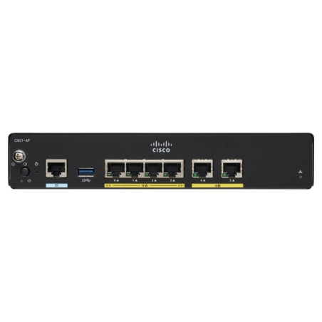 router cisco 927 vdsl2/adsl2+ over pots e 1ge/sfp nero [c927-4p]