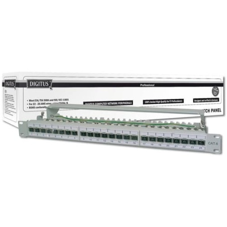 Pannello cavi digitus 1he 24-port cat6 gray [dn-91624s-ea]