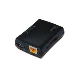 Server di stampa a 1 porta usb digitus, nas + hub usb [dn-13020]