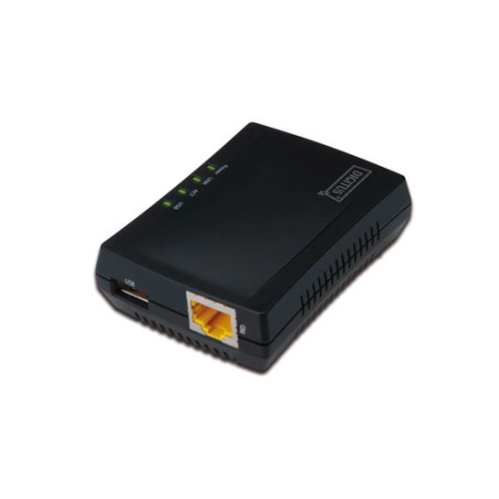 Server di stampa a 1 porta usb digitus, nas + hub usb [dn-13020]