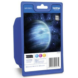 Cartuccia brother lc-1280xlrbwbpdr multipack (ciano, magenta,