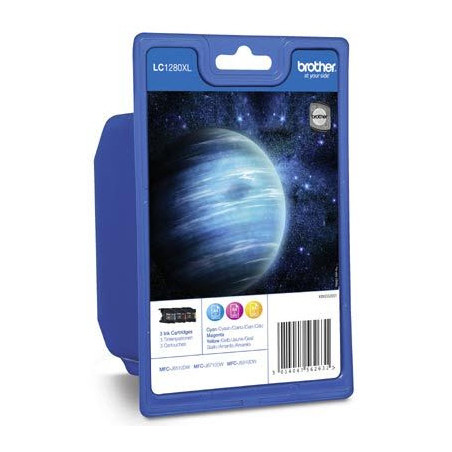 Cartuccia brother lc-1280xlrbwbpdr multipack (ciano, magenta,