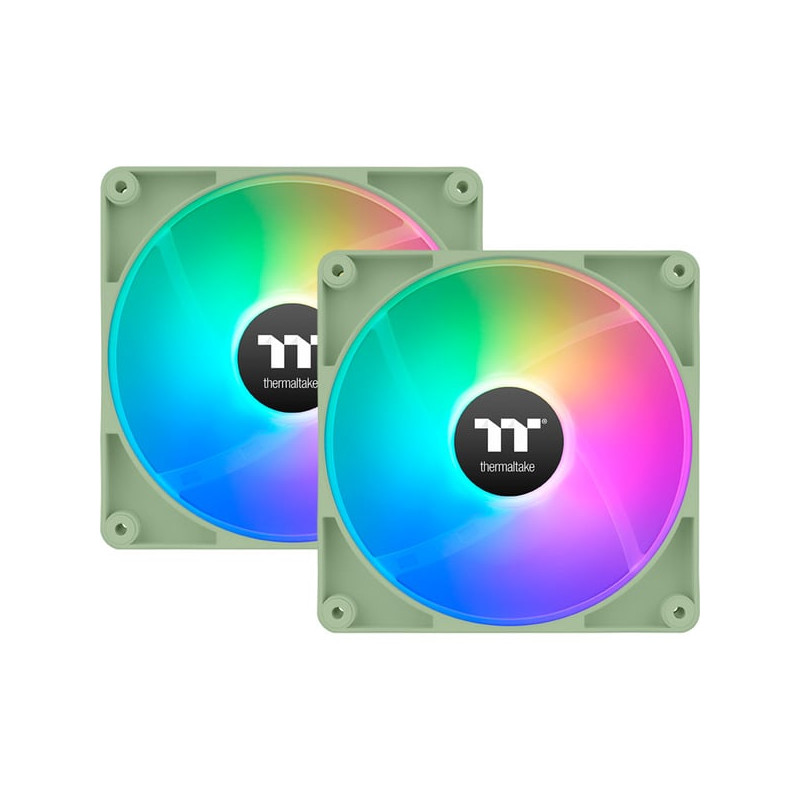 ventola 140x140 thermaltake ct140 reverse argb 2x140mm verde chiaro