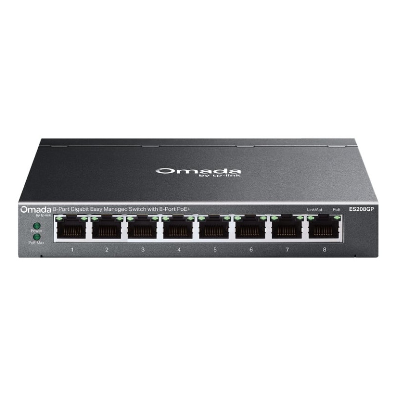 switch tp-link omada es208gp gestito l2 8 porte gigabit ethernet