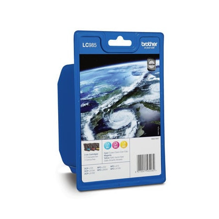 Cartuccia brother lc-985rbwbpdr multipack ciano/magenta/giallo
