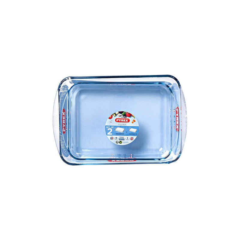 teglia pyrex set 2 lasagnere 34x22cm e 38x25cm in vetro [912s969/7043]