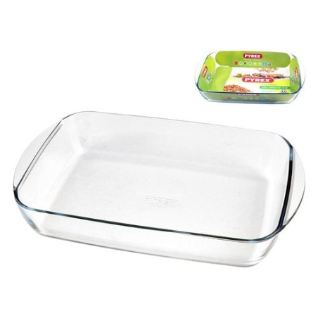 teglia rettangolare pyrex 40x27cm 4.6l in vetro 240b000/6146
