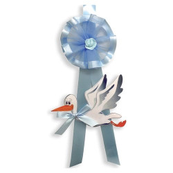 fiocco nascita baby idea cicogna piccola azzurro