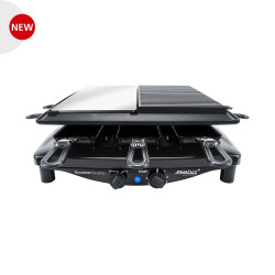 piastre per raclette steba black stell rc 8 argento/nero [621800]