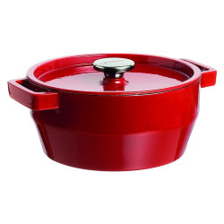 casseruola pyrex con coperchio 3.6l 24cm rosso