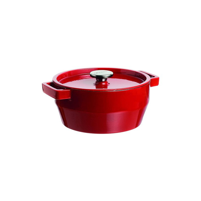 casseruola pyrex con coperchio 3.6l 24cm rosso