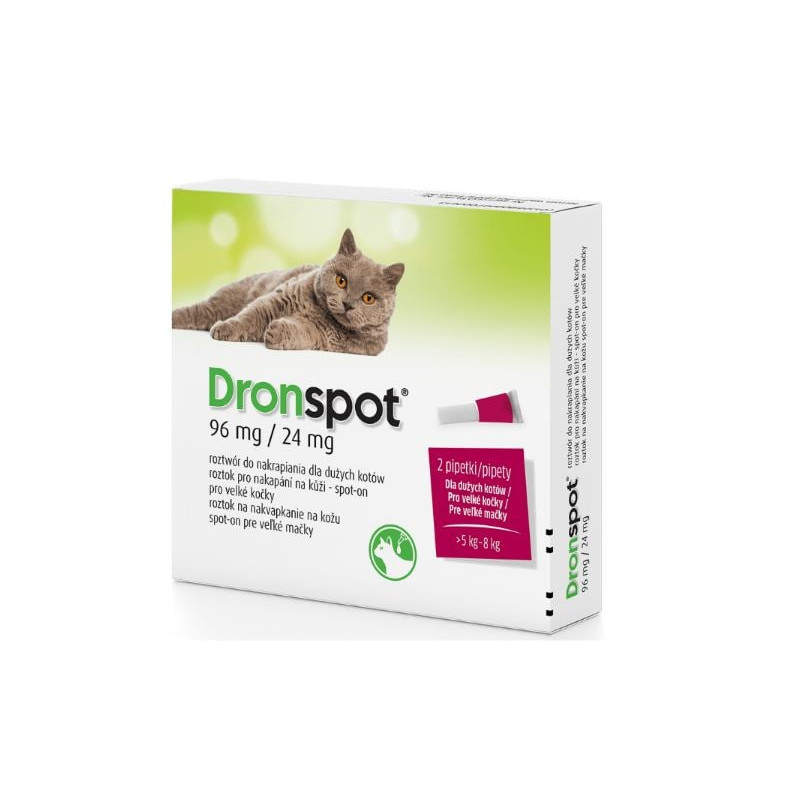 antiparassitario vetoquinol dronspot per gatti 5-8 kg