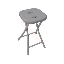 sgabello richiudibile gedy per bagno termoplastiche e metallo 26x28x46.5cm