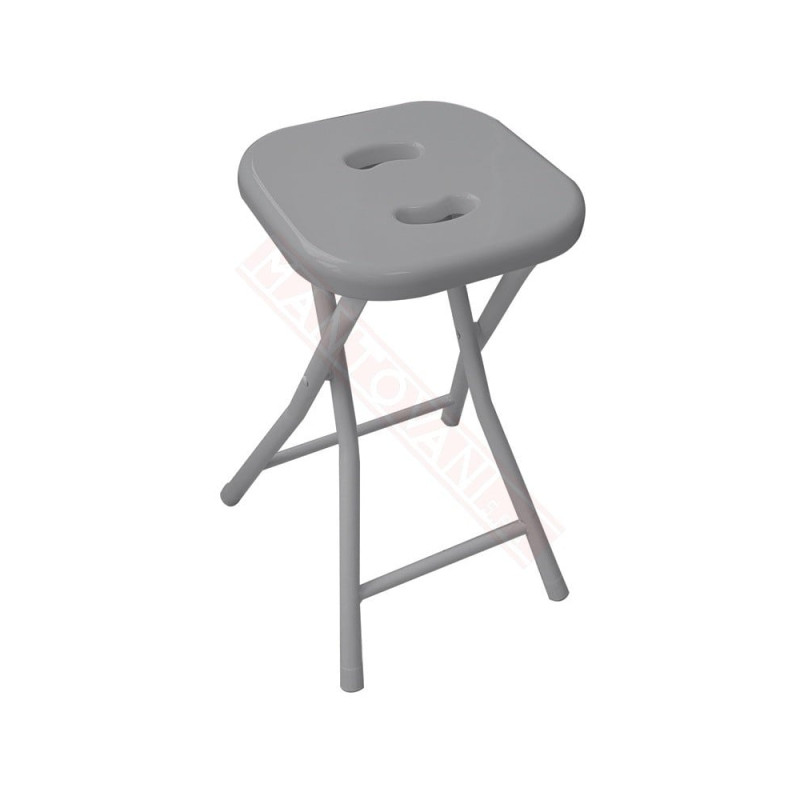 sgabello richiudibile gedy per bagno termoplastiche e metallo 26x28x46.5cm