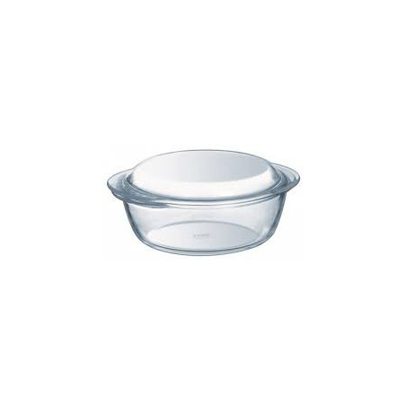 casseruola pyrex tonda con coperchio in vetro 3.2l trastarente