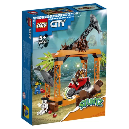 gioco da costruzione lego sfida acrobatica: attacco di squalo [60342]