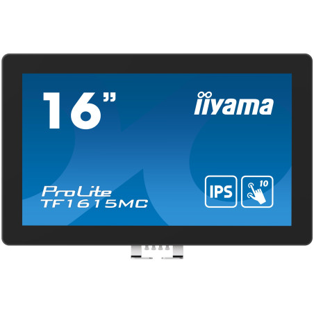 monitor led 16'' iiyama tf1615mc full hd 1920x1080 25ms classe