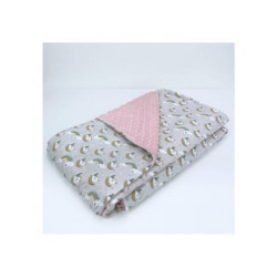 coperta lettino baby idea plur unicorno 1.35x1.1m rosa