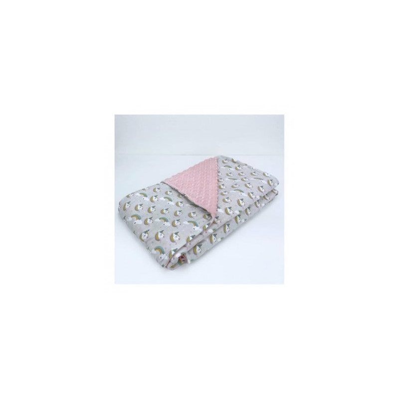 coperta lettino baby idea plur unicorno 1.35x1.1m rosa