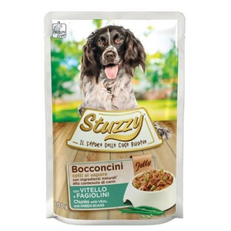 cibo umido agras pet foods per cani stuzzy con vitello e 100g