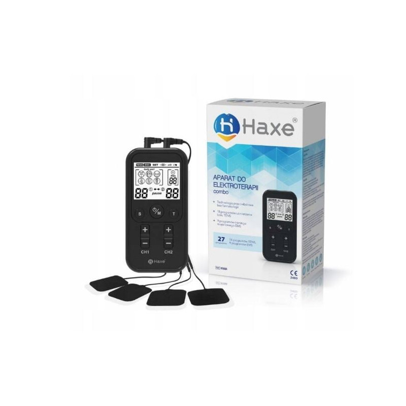 dispositivo per elettroterapia haxe m100a tens/ems nero