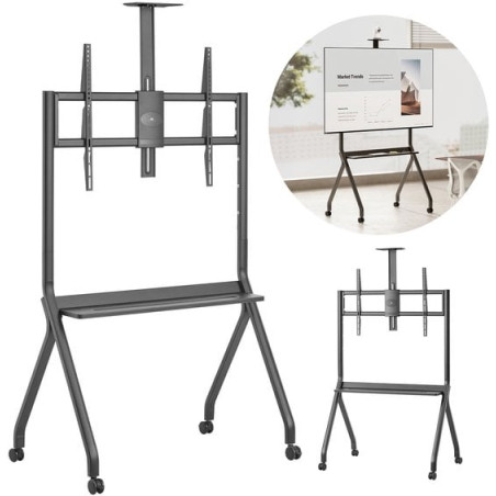 supporto/carrello tv maclean mc-114 b per uno schermo 55-100''