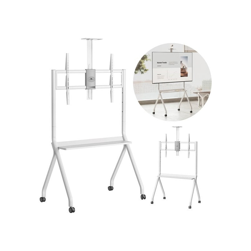 supporto/carrello tv maclean mc-114 w per uno schermo 55-100''
