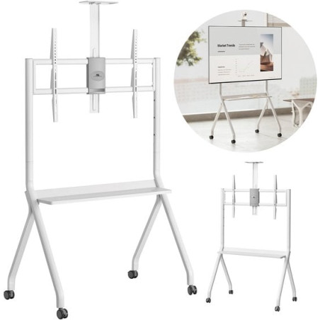 supporto/carrello tv maclean mc-114 w per uno schermo 55-100''