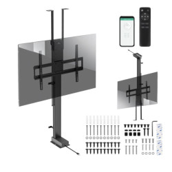 supporto tv maclean per tv doppio 43-88" max 60kg nero [mc-125]