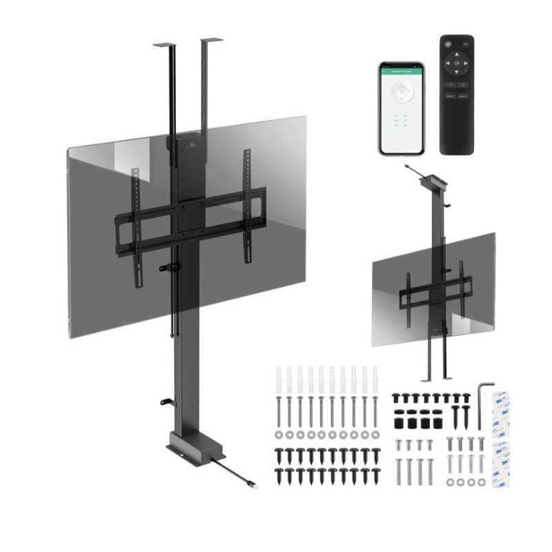 supporto tv maclean per tv doppio 43-88" max 60kg nero [mc-125]