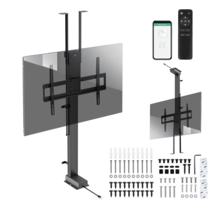 supporto tv maclean per tv doppio 43-88" max 60kg nero [mc-125]