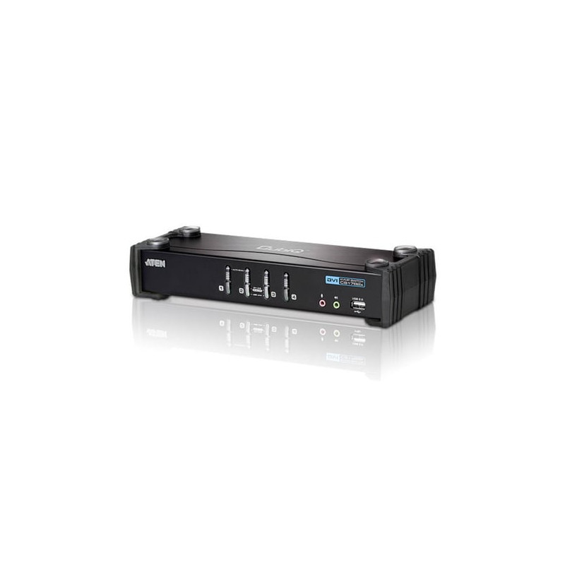 switch kvm aten 4p. usb dvi audio [cs1764a-at-g]