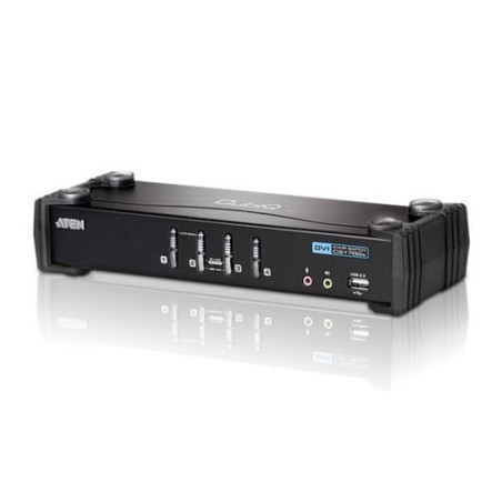 switch kvm aten 4p. usb dvi audio [cs1764a-at-g]