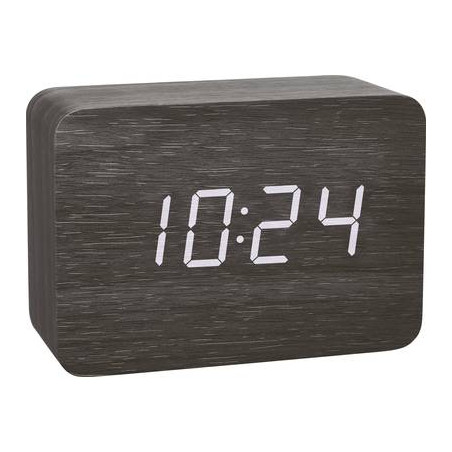 tfa 60.2549.01 radiocontrollato sveglia legno, marrone scuro tempi