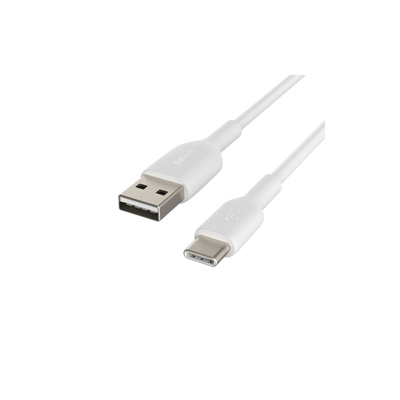 cavo belkin usb-c/usb-a cavo 3m pvc, bianco [cab001bt3mwh]