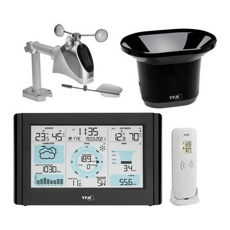 stazione meteo digitale tfa dostmann senza fili previsione per 12-24ore