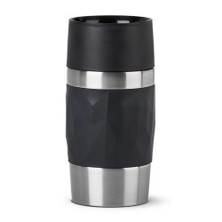 thermos emsa travel mug compact 300ml in acciaio inossidabile/nero