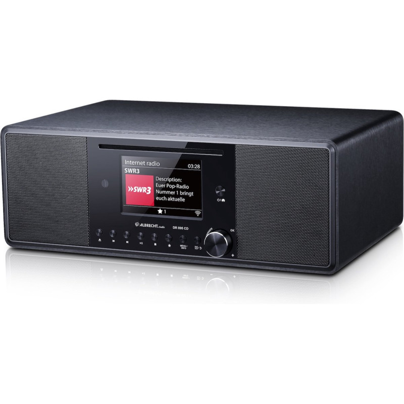 radio da tavolo albrecht dr 895 internet/dab+/cd fm/usb/wifi nero