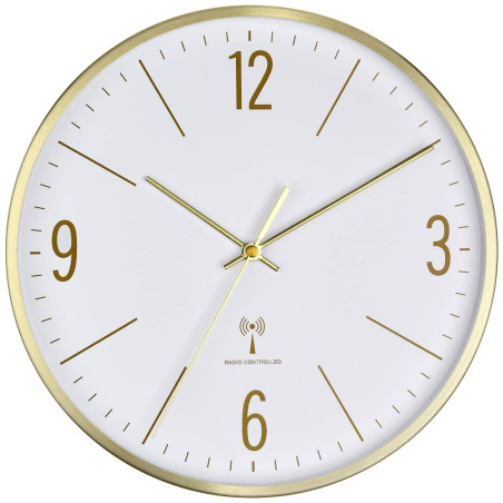 orologio da parete tfa dostmann 300mmx45mmx300mm bianco/giallo [60.3534.53]