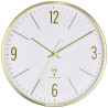 orologio da parete tfa dostmann 300mmx45mmx300mm bianco/giallo [60.3534.53]