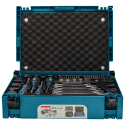 set di utensili manuali makita e-11542 con valigetta blu 87pz