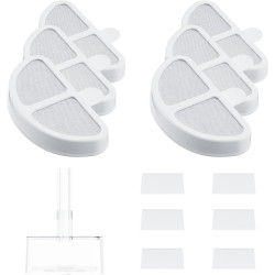 set filtro fontana astropet per animali domestici bianco 6pz [aawf-002]