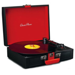 giradischi lenco tt-110 nero/rosso [tt110bl]