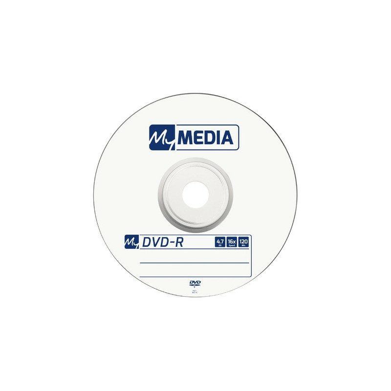 confezione dvd-r mymedia 4.7gb 16x speed opaco involucro argento